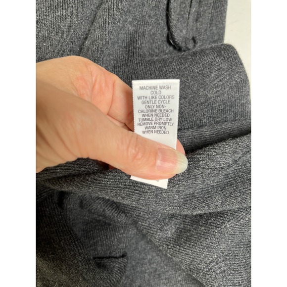 Merona Uni-Sex Cotton Cashmere Half Zip Sweater Small Gray Mock Neck Pullover - Picture 7 of 9